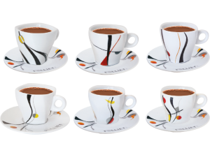 6 tasses et 6 sous tasses à chocolat ALUNYA