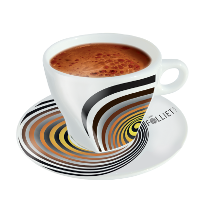 6 tasses et 6 sous tasses à chocolat ALUNYA