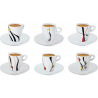 Lot de 6 tasses et 6 sous tasses Alunya