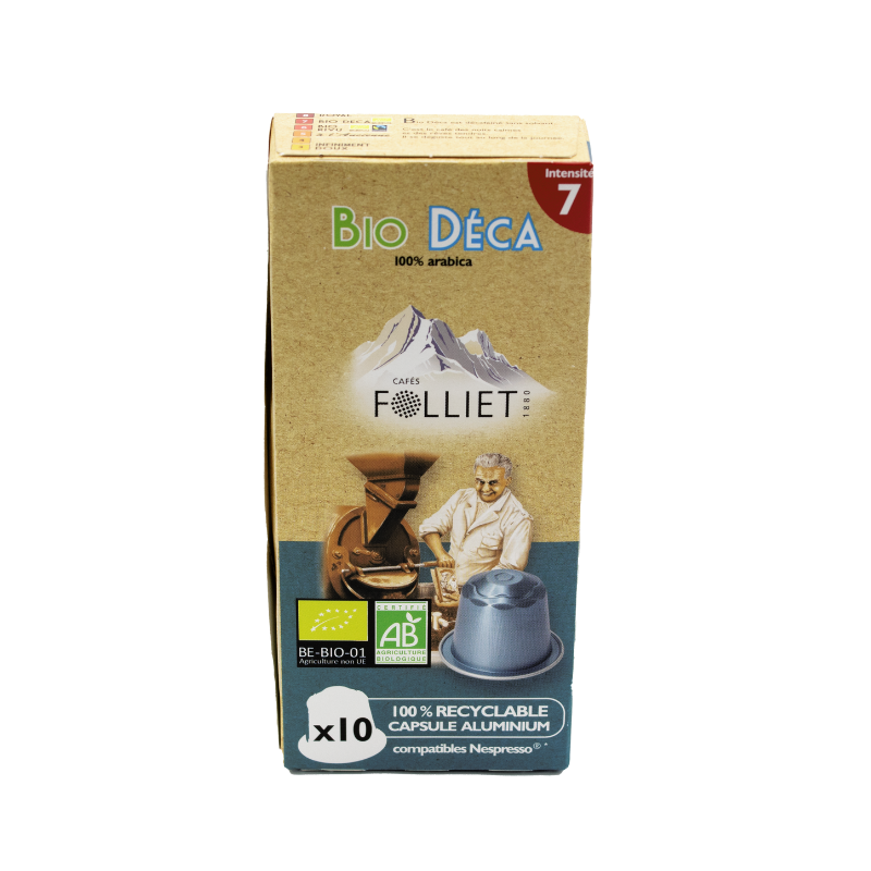 Décaféiné BIO - Capsules compatibles Nespresso® x10