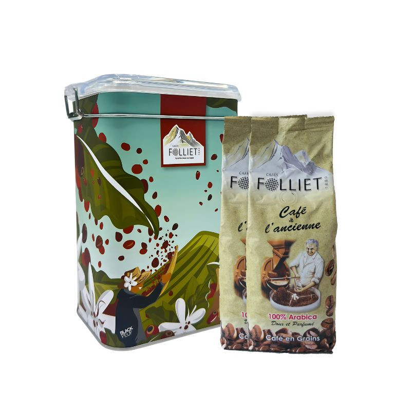Boîte Métal Décorée - Café Grains