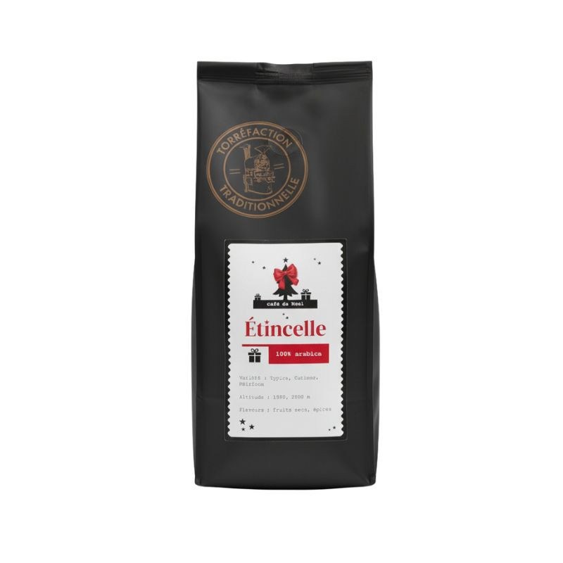 Café de Noël en grains Étincelle 500g - Arabica | Cafés Folliet